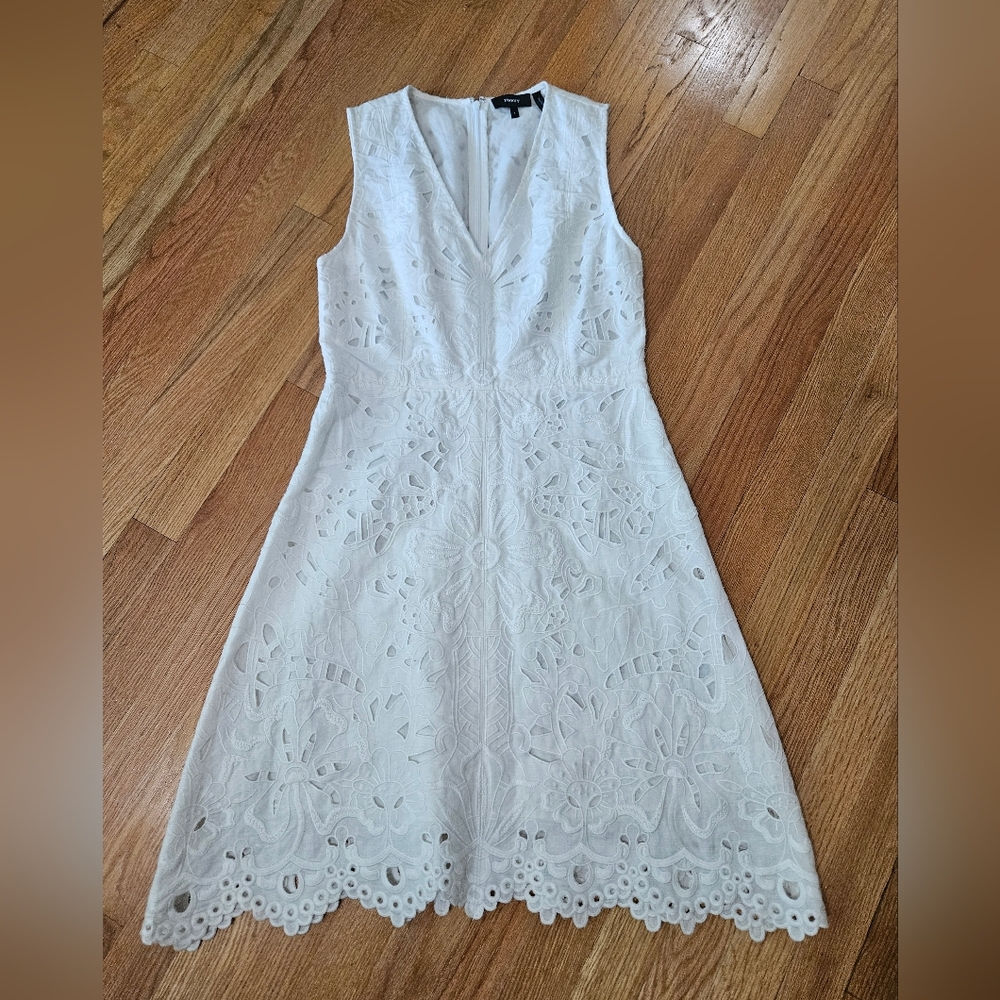 Theory White Linen Dress